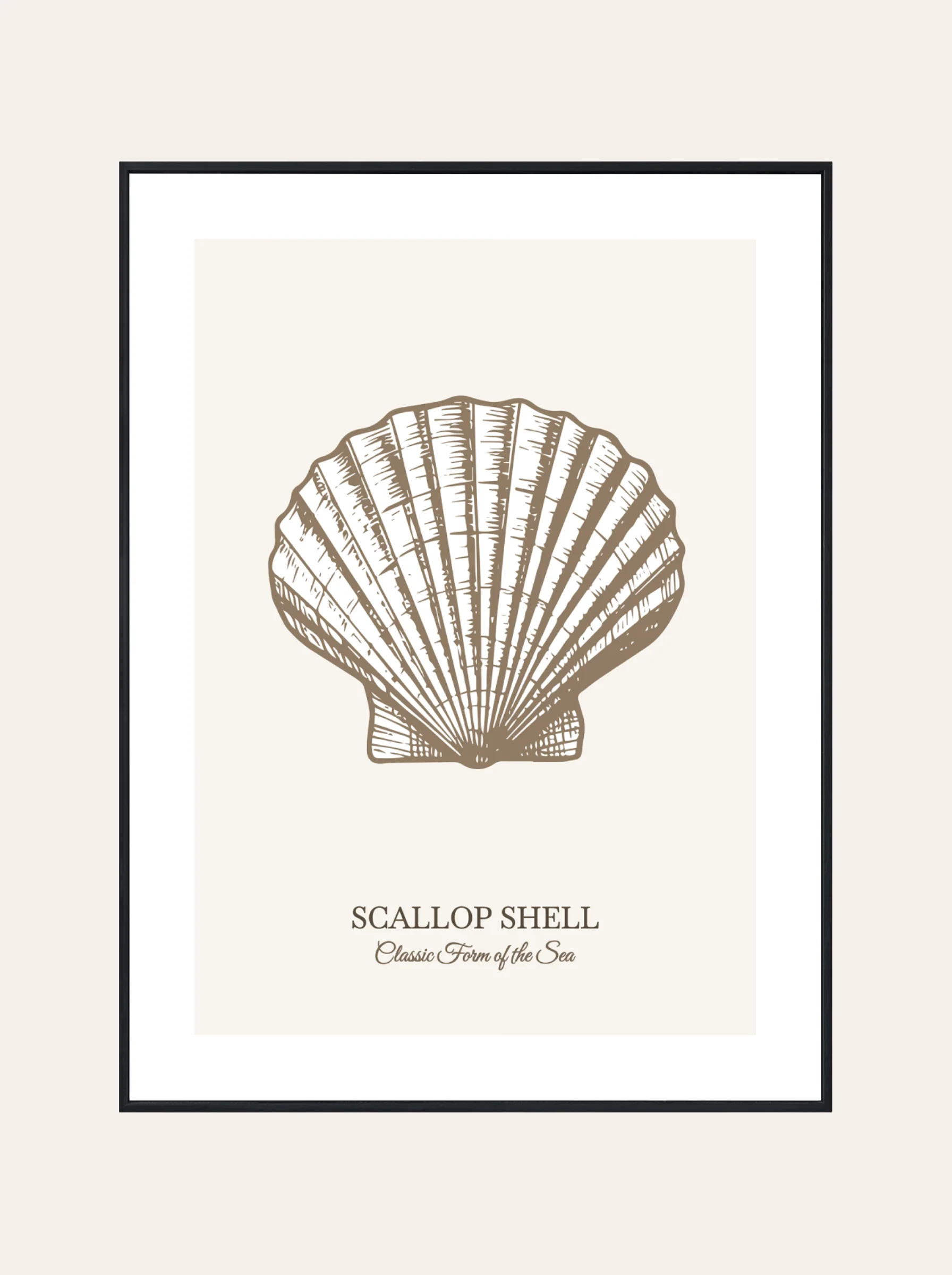 Plakat Scallop Shell Brąz