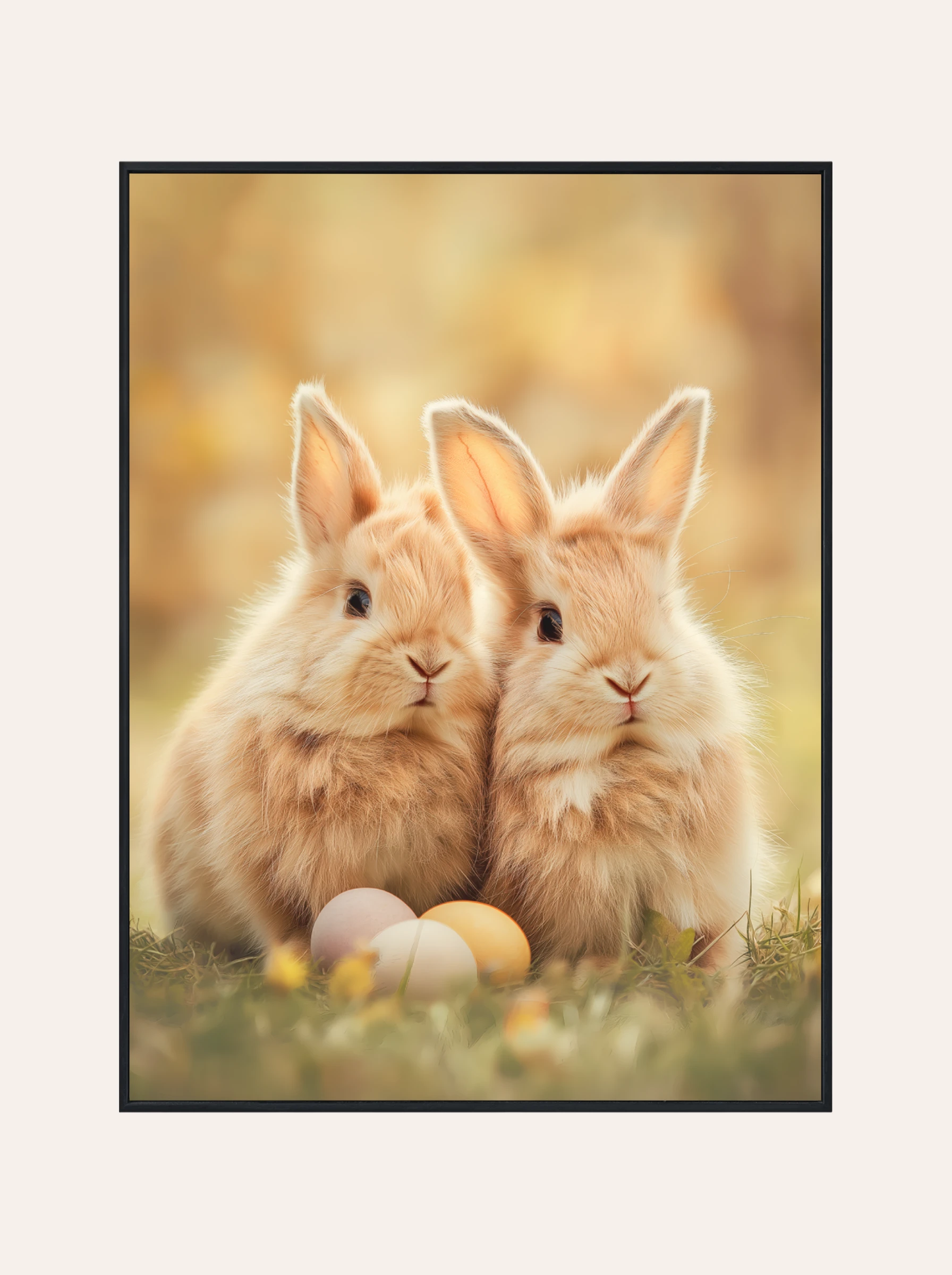 Plakat Dwa Króliczki Wielkanocne