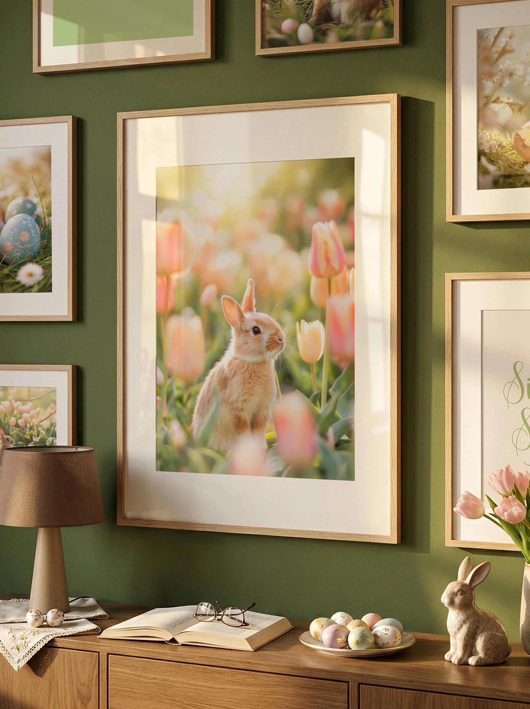 Plakat Króliczek W Tulipanach - obrazek 2
