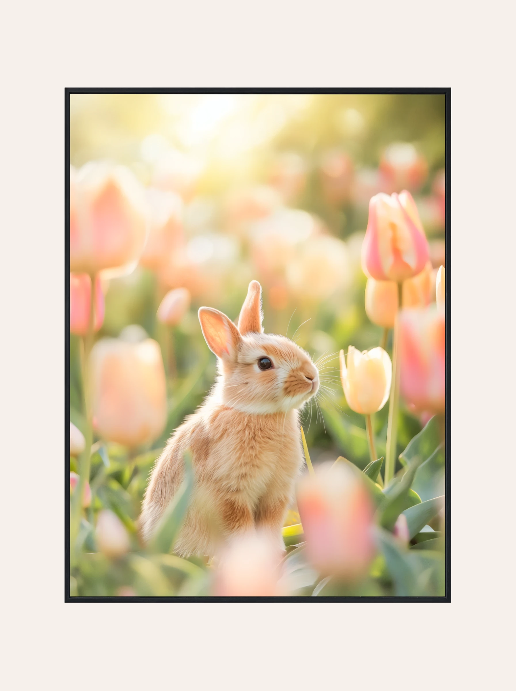 Plakat Króliczek W Tulipanach