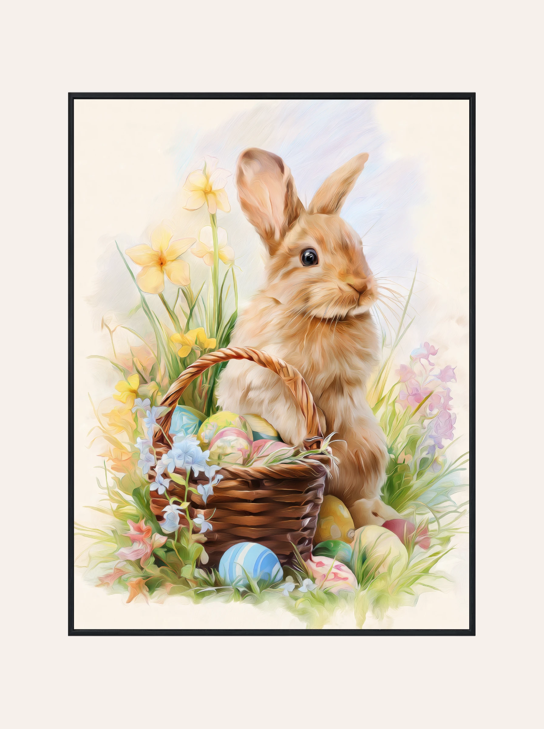 Plakat Króliczek Z Koszykiem