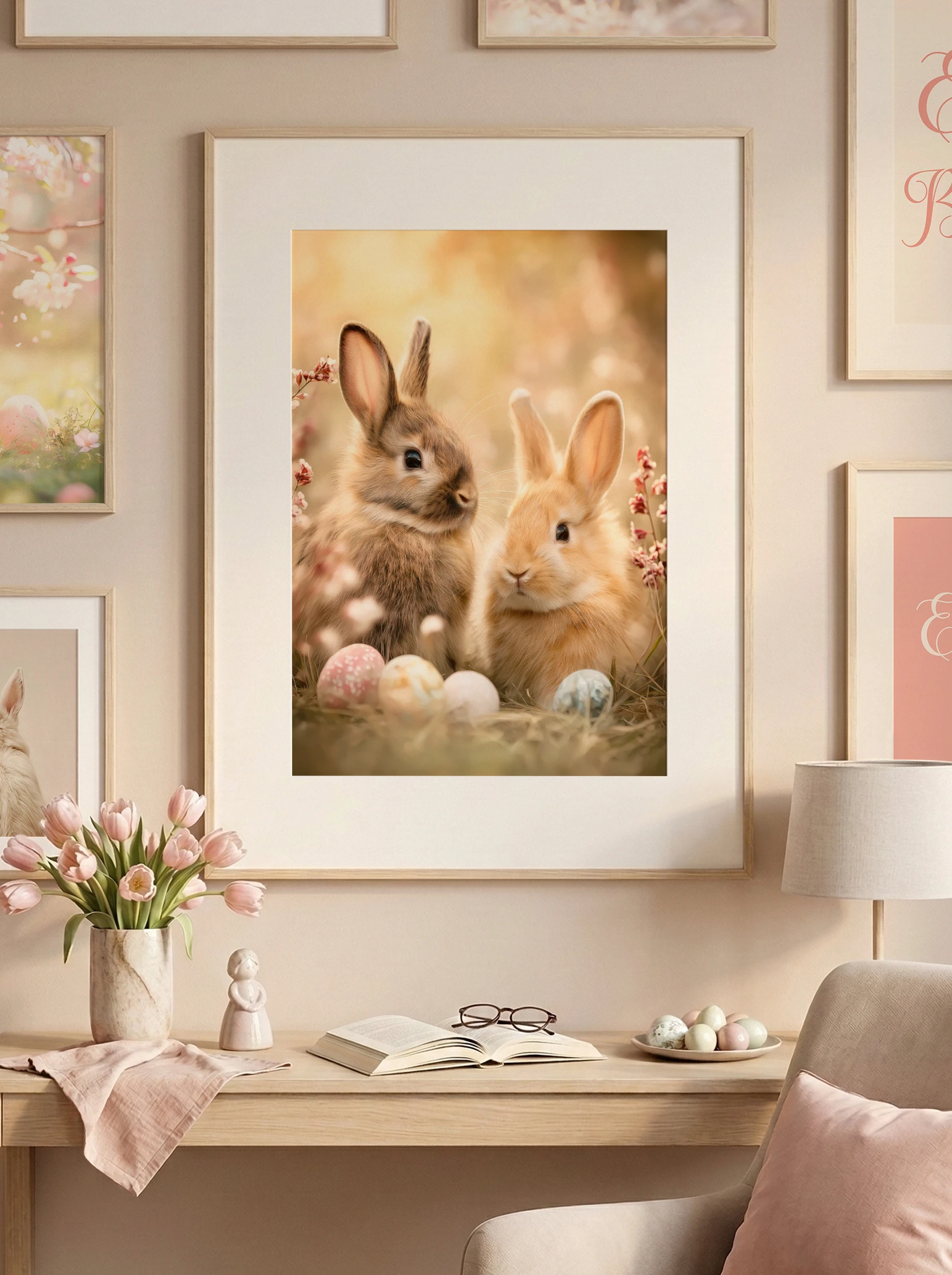 Plakat Króliczki W Kwiatach - obrazek 2