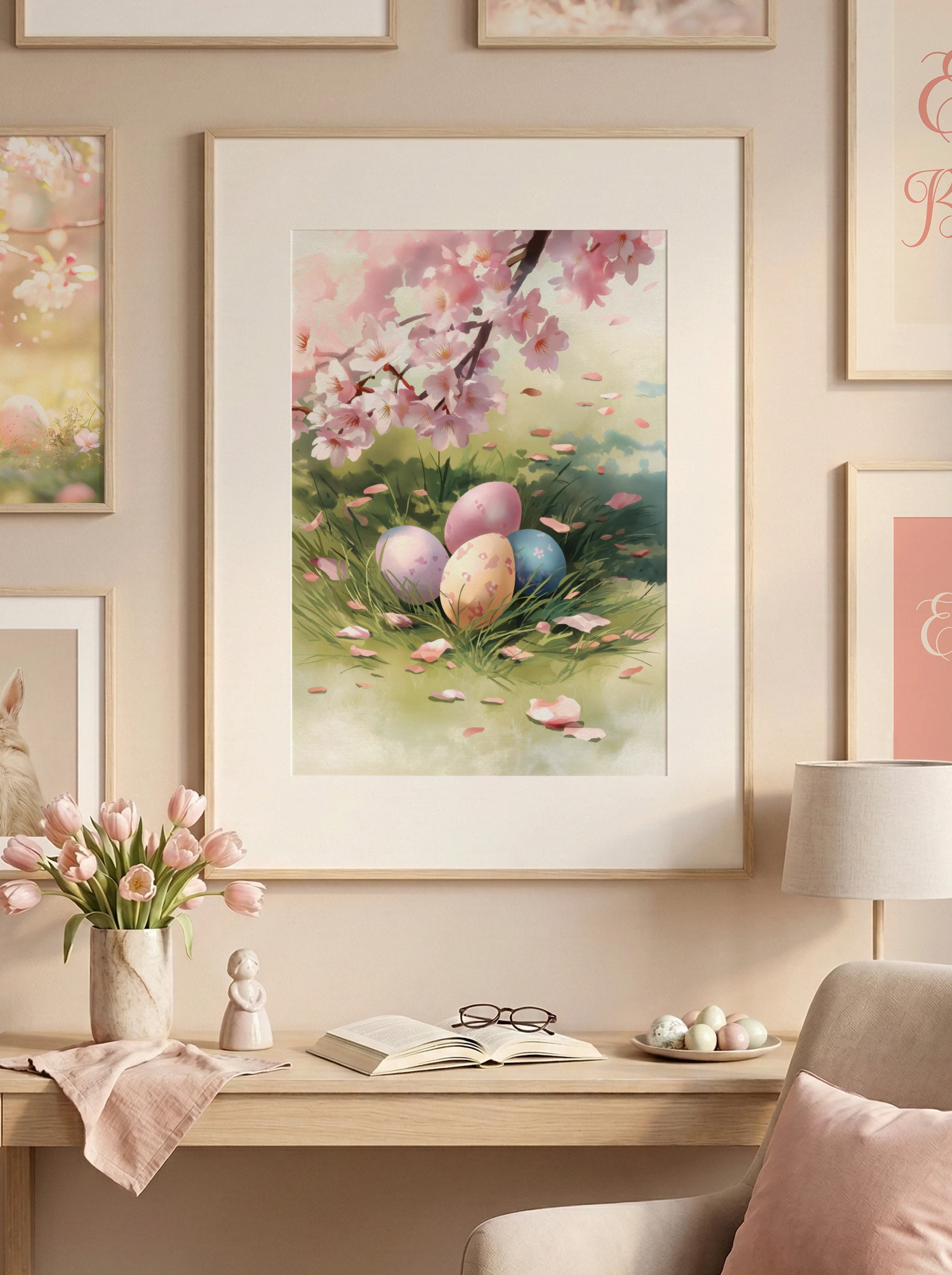 Plakat Pisanki Pod Kwitnącym Drzewem - obrazek 2
