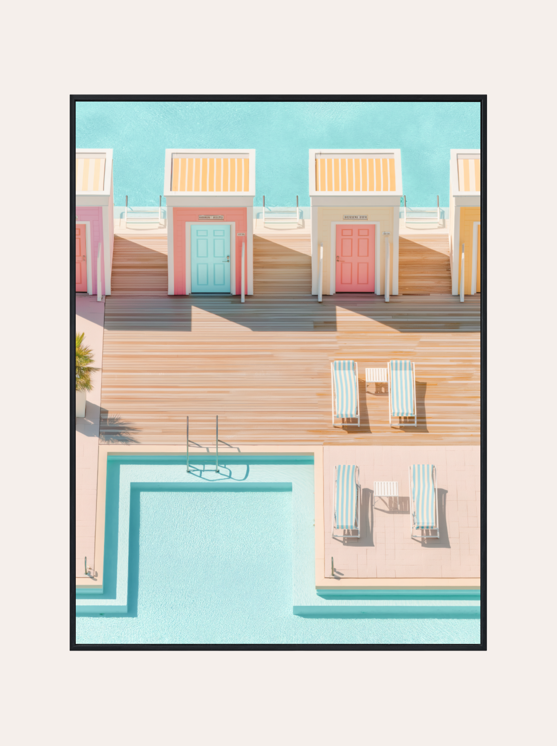 Plakat Basen i Taras w Stylu Resort