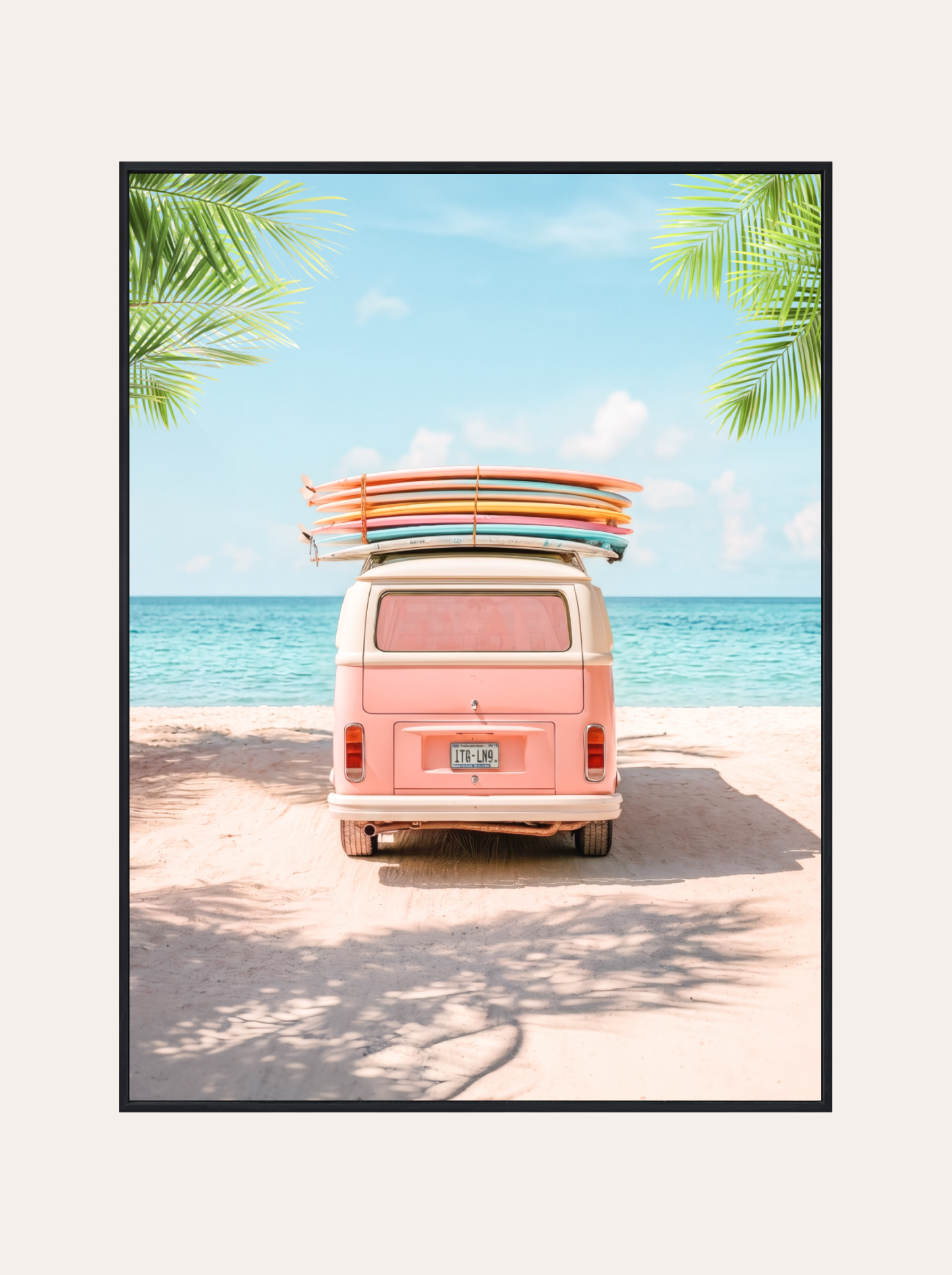 Plakat Van z Deskami Surfingowymi
