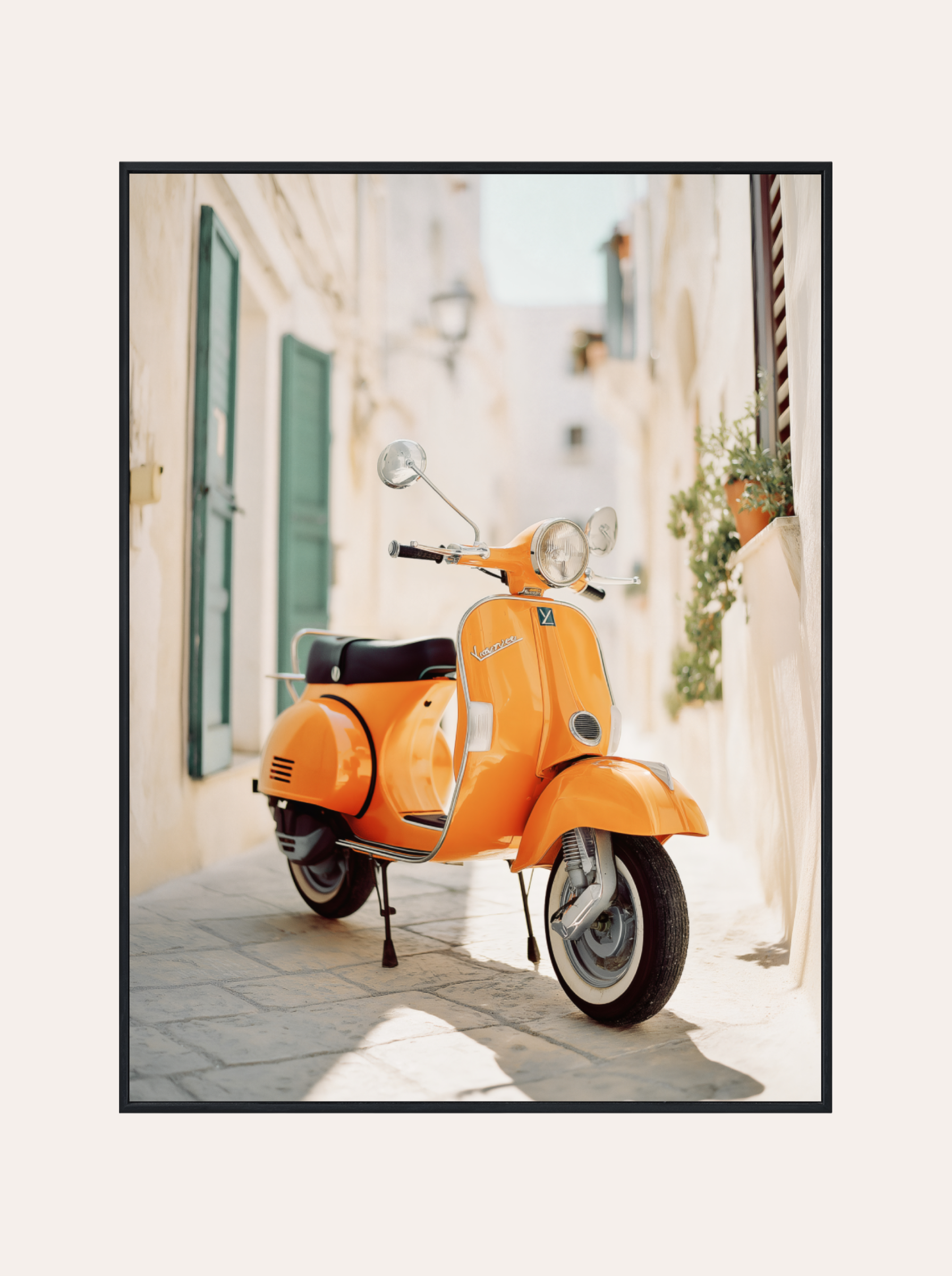 Plakat Pomarańczowa Vespa we Włoszech